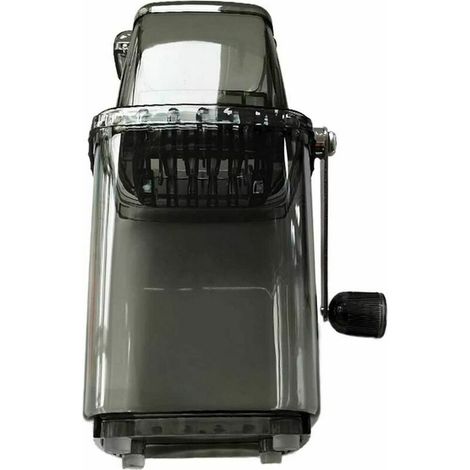 Manual Ice Crusher High Quality Stainless Steel Shaved Ice Machine, Transparent with Stainless Steel Cutters, for Shaved Ice Production - Gray Fast Crushing - Gray