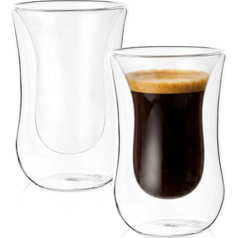 Doppelwandige Thermogläser für Espressokaffee 60 ml 2 Stück. (1/5)