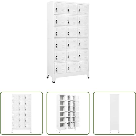 Armoire de vestiaire - Armoire à casier avec 18 compartiments Métal 90x40x180 cm (1/5)