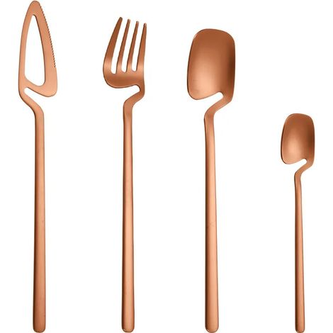 (Or rose, 4 pièces) Service de table, décoration de cuisine et de table, convient pour les glaces, les desserts, les soupes, le café, etc.