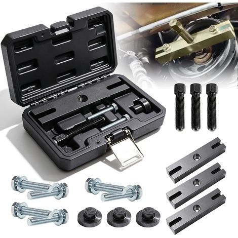 Extracteur de poulie de vilebrequin, outil compatible avec Ford 2.0 EcoBlue/TDCi, Transit Custom, Tourneo Custom, Transit, goupille de guidage et boulon de poulie centrale (noir) (1/5)