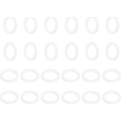 Rondelle PTFE 24Pcs 22mm OD 16mm ID 2mm Épais Rondelles Plates Joint d'Étanchéité Annulaire pour Robinet, Tuyau, Boulon, Machinerie, Blanc (1/5)