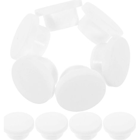 Lot de 10 bouchons de trop-plein pour lavabo, couvercles de trous d'évacuation d'eau en plastique (1/3)