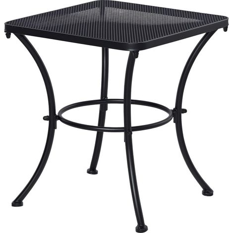 Table of auxiliary, table of garden, 45 x 45 x 50 cm, rectangular, weather-resistant, style mesh, table of balcony, metal, table of camping, table low for living room, desk, outdoor, interie (1/5)