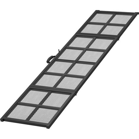 Rampe Escalier Chien Acier Pliable Antidérapante, Capacité 180 kg, Dimensions 191x50x4 cm, Noir, Idéale Petits et Grands Chiens (1/5)