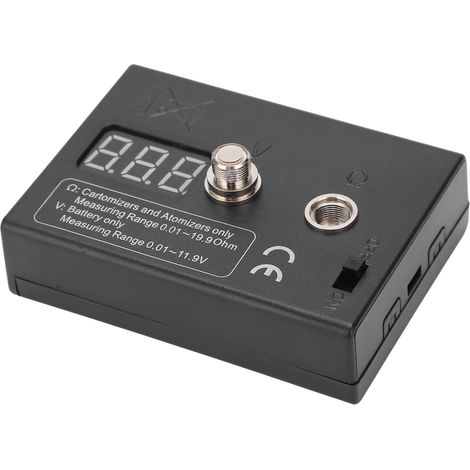 Testeur de résistance ohmmètre, outil de mesure et de test de bobine pour atomiseur 3V 0,01-20Ω (1/5)
