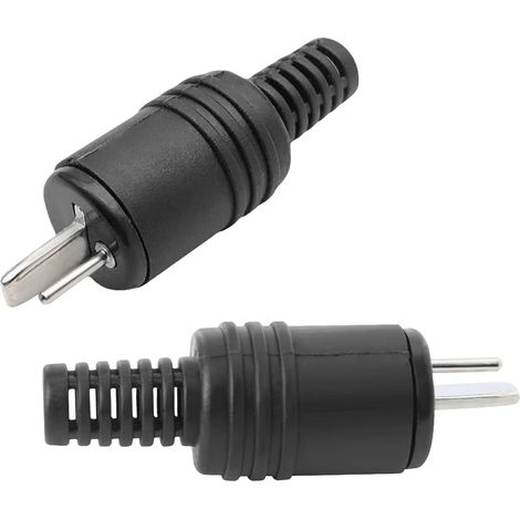 Confezione da 2 connettori DIN a 2 pin maschio per cavi Hi-Fi con morsetti a vite di sicurezza per un'integrità del segnale di livello audiofilo e una connettività affidabile [AV08] (1/5)