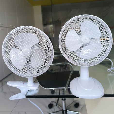 Ventilatore da tavolo 16w con 2 velocità e morsetto di tenuta