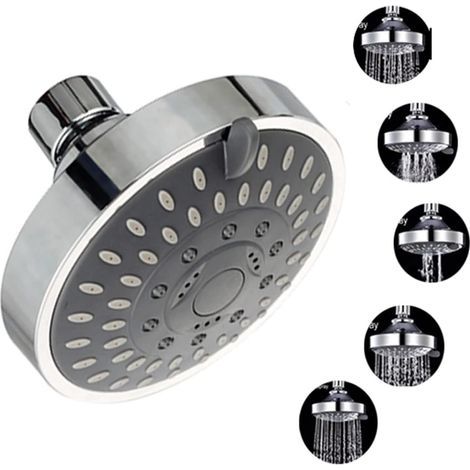 Multifunctional Wall Mounted Shower Head 5 Sprays ABS Nozzle Water Saving Massage Misting Hotel Bathroom Shower (1/5)