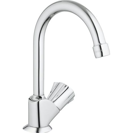 1 Robinet eau froide Lavabo Bec mobile Mousseur Argent Salle de bain (1/4)