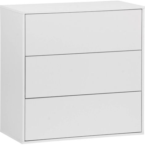 sweeek - Kommode Aufbewahrungsmodul mit Holzdekor 3 Schubladen