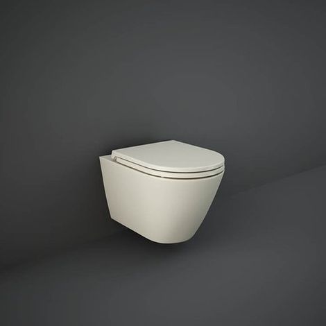 Sanitari sospesi opaco FEELING Rak Ceramics: vaso, bidet, copriwater soft-close Beige Opaco (1/4)