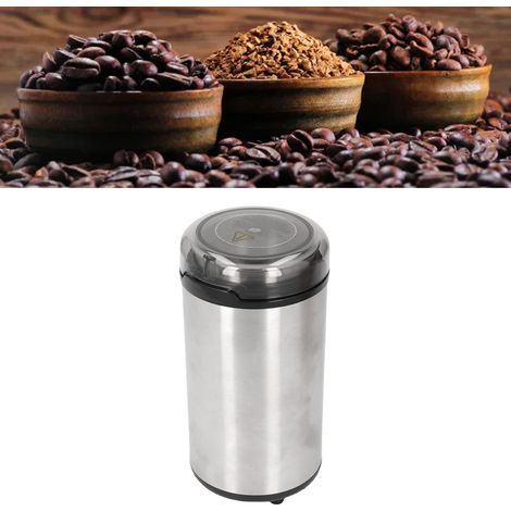 Macinacaffè elettrico dal design rivoluzionario, in acciaio inox 304, con motore da 200 W e coperchio trasparente, ideale per la casa. (1/4)