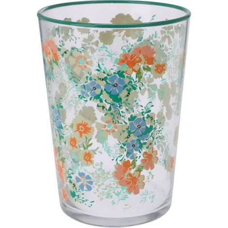 Großes Glas mit Blumenmuster, 510 ml