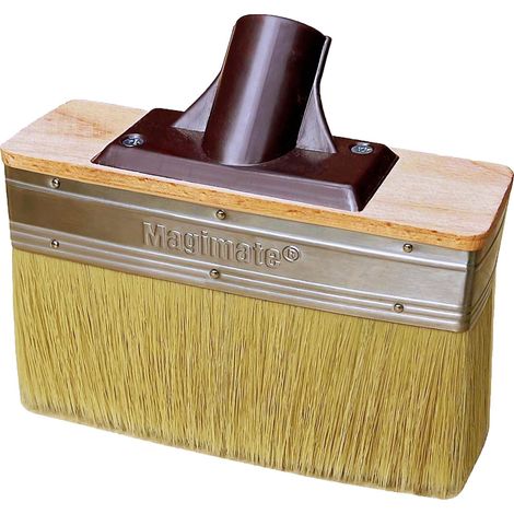 Pinceau applicateur de peinture pour terrasse – Grande tête de brosse épaisse et douce avec fils pour extension pour appliquer des taches et des scellants pour terrasse en bois, plancher, (1/5)