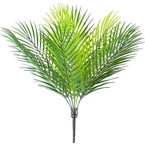 Plante artificielle tropicale avec 9 têtes de feuillage - Superbe pièce décorative pour n'importe quelle pièce (vert clair) (1/5)