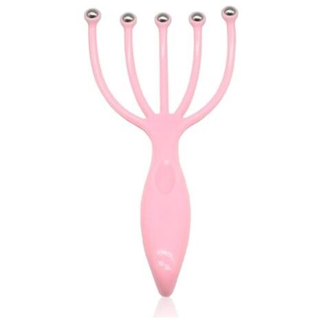QORVA-1 masseur de tête manuel portable rose (199cm), outil de thérapie et de relaxation à billes d'acier pour soulager le stress (1/5)