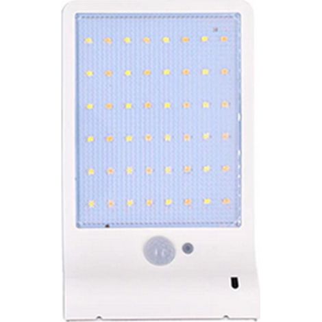 Solarbetriebene Wandleuchte mit 48 LEDs, PIR-Bewegungsmelder, Fernbedienung, IP65-wasserbeständig, für den Außenbereich, geeignet für Terrasse, Gartenweg und Garten. (1/5)