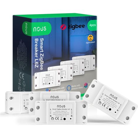 Interrupteur sans fil L6Z, Interrupteur connecté module avec minuterie, domotique maison, Compatible avec Assistant et HomeKit, Tuya, Smart Life, (Hub 3.0 requis) (1/5)