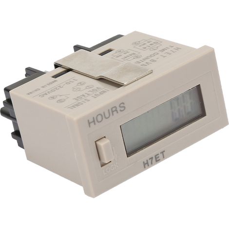 Compteur d'électricité numérique AC 110-220V H7Et BVM avec affichage LCD à 6 chiffres (0,0 heure) (1/5)