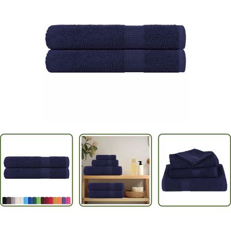 Saunatücher - Saunatücher FROGN 2 Stk. Marineblau 80x200 cm 360 g/m² (1/5)