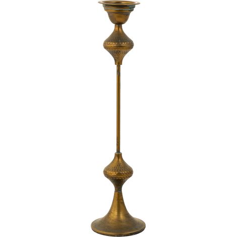 Portavelas de metal dorado 15x15x61.5 (1/5)