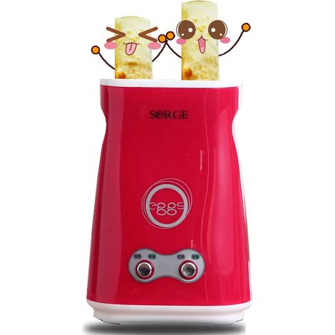 (Double cylindre rouge) Appareil électrique entièrement automatique 220 V pour rouleaux de printemps, saucisses et petit-déjeuner