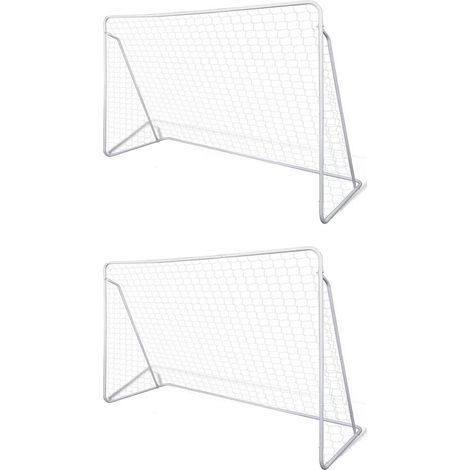 Fußball-Tornetze 2 Stück 240 x 90 x 150 cm Stahl
