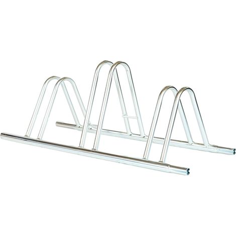 rastrelliera portabici a 3 posti in ferro zincato con passaruota 5 cm 95x38x35/40 cm (1/4)