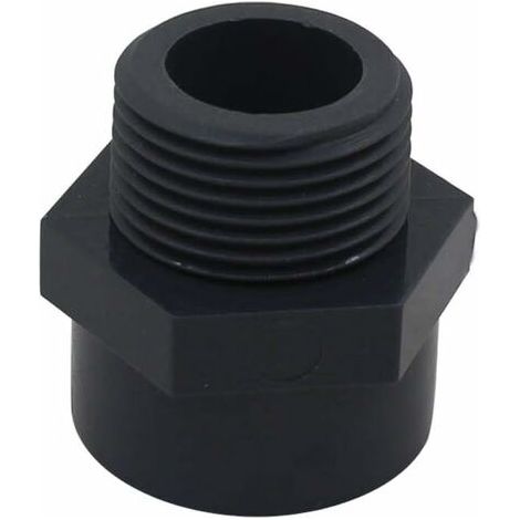 Embout filete pvc male 25mm embout a visser piscine raccord mixte pvc manchon fileté pvc，DN20，2pcs (Diamètre Interne 25mm - 3/4" filetage)