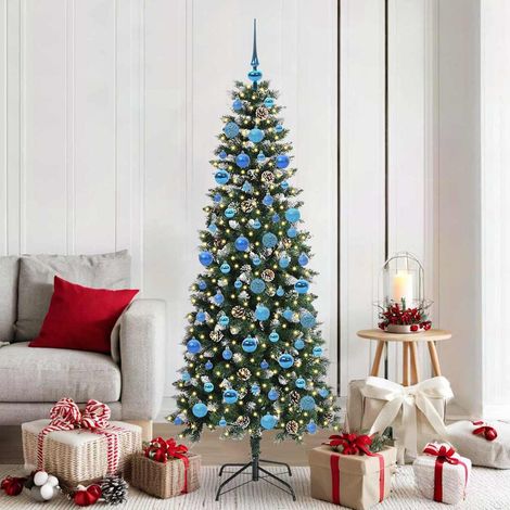 Künstlicher Weihnachtsbaum mit 300 LEDs mit Ständer Grün 180 cm