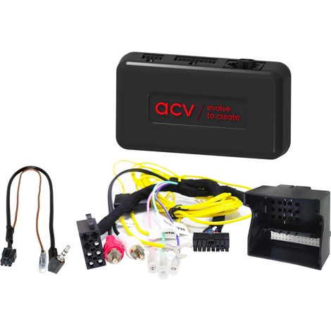 Adaptador de volante BMW Serie 1/3/5/X5/X6 Quadlock Multilead, compatible con la mayoría de los amplificadores.