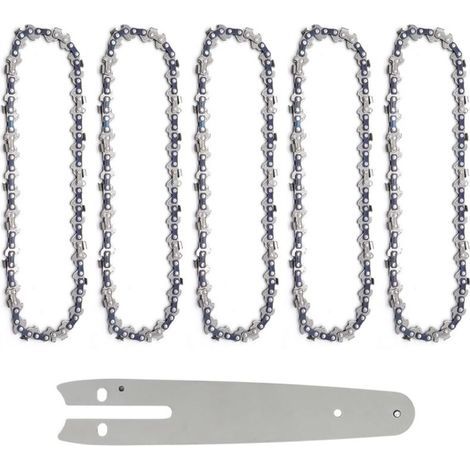 Pieces 6 Inch Chainsaw Chains Small Chainsaw Guide Bar for Garden Tools