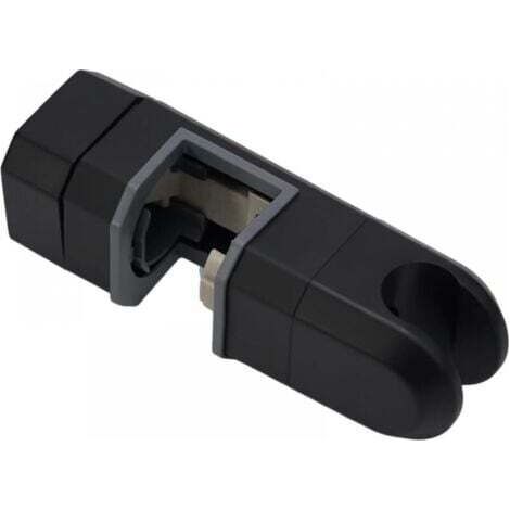 Support de pommeau de douche universel 15 mm-30 mm chromé pour barre de douche réglable(noir) (1/4)