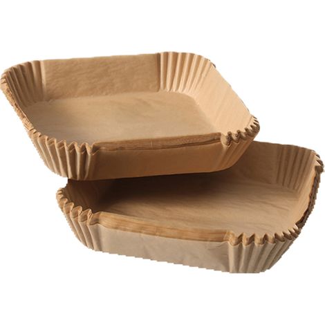 Papier sulfurisé carré pour friteuse à air, paquet de 100 unités, 20 x 20 cm (1/4)