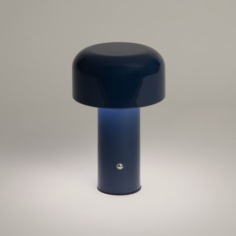 LED Tischlampe 2W Tragbar Metall mit wiederaufladbarem USB-Akku Zaipi Blau