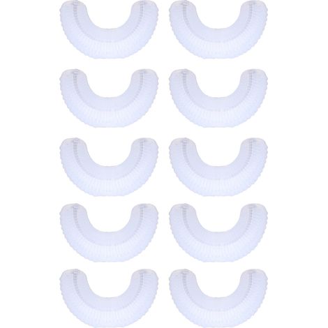 10 pièces Brosses à Dents Électriques Enfants, Têtes de Remplacement en Silicone Alimentaire, Brosses en Forme de U (1/5)