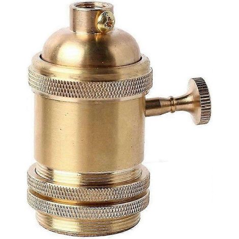 Douille de lampe avec interrupteur, en laiton et cuivre de style rétro, pour ampoule E27 de style Edison. (1/5)