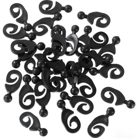30pcs Crochet pour Rideaux de Tonnelle, en Plastique Crochet Rails Rideaux Accessoires Polyvalents pour Maison Hôtel Intérieur Extérieur Auvent Pergolas (1/5)