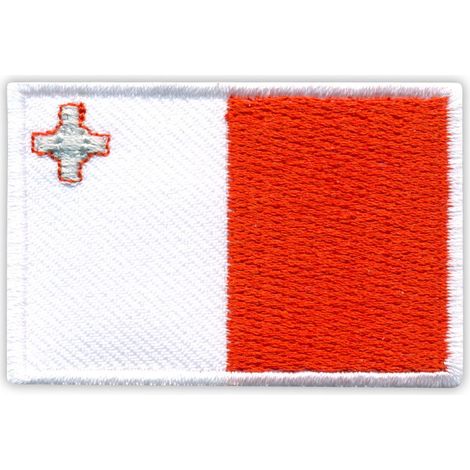 Aufnäher mit der Flagge von Malta – Magnetische Rückseite – Gestickter Aufnäher/Abzeichen/Emblem