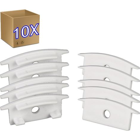 Jandei Pack 10 unidades Tapa Final Perfil aluminio empotrar 23.3 x 9.7mm