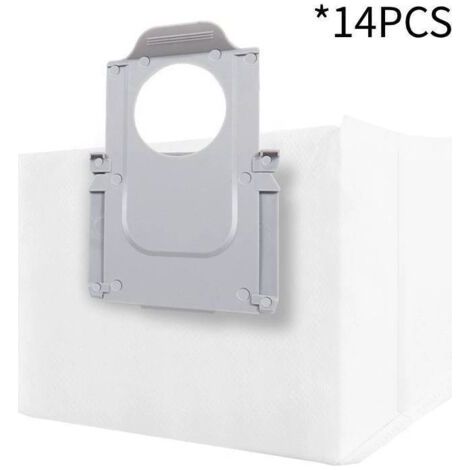 Lot de 14 sacs à poussière pour aspirateurs Roborock S8 MaxV Ultra et Qrevo – 4 couches de filtration – Capacité jusqu'à 30 boîtes de poussière