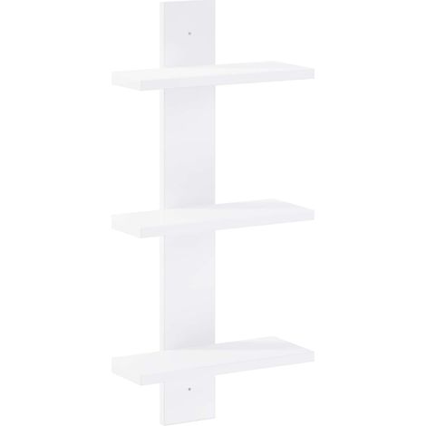 Wall Shelf White 30 x 13.5 x 64.5 cm Engineered Wood vidaXL (1/5)