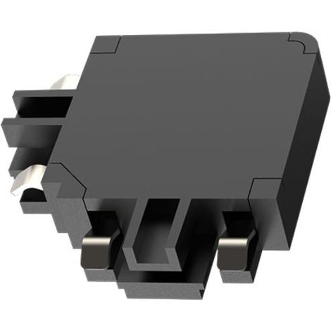 Conector en L para Mini Carril Magnético de Superficie – Negro