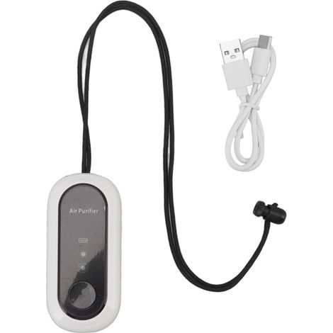 Ortviai Purificateur d'Air Portatif à Ions Négatifs 120 Mio – Collier Purificateur USB Rechargeable pour Bureau, Voiture, Voyage (1/5)