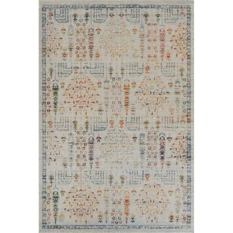 Alfombra 120 x 180 cm - polipropileno/al algodón - Altura de pelo: 6 mm - Peso: 1525 gr/m² - No lavable a máquina (1/5)