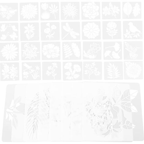 36 Pièces Pochoirs de Peinture Thème Oiseaux Modèles Plastique pour Diy (1/5)