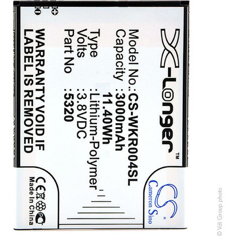 NX - Batterie téléphone, smartphone, GSM pour Wiko 3.8V 3000mAh - 532052605320B