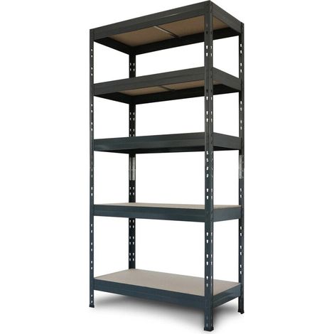 [GEBRAUCHT] B-Ware Ar Shelving Metallregal Rivet M 210kg modular Steckregal anthrazit 180x90cm (1/2)