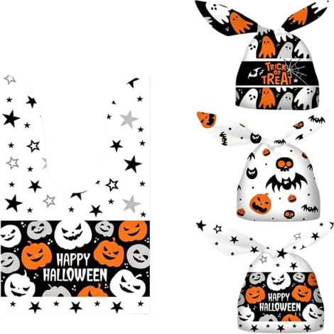 Irovami Sachets oreilles lapin – 50, Halloween, bonbons, résistants